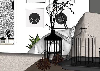 Interior Frozen window | Claudio Anello Rendering 3D -sketchup view