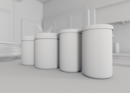 MInimal rustic kitchen | Override material - Claudio Anello rendering 3D