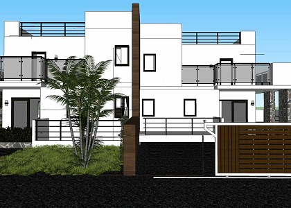 Semi detached villa | view extracted from sketchup 1