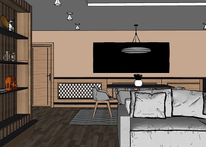 LIVING ROOM & VISOPT | sketchup extract