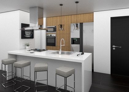 Small Kitchen in Costa Rica | 3d visualization by Erick Alpizar O.