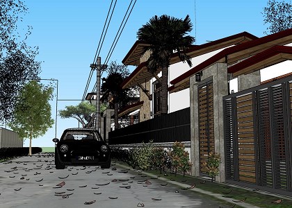 SINGLE FAMILY HOUSE & Visopt | model by Thilina Liyanage sketchup extract