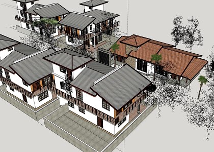 SINGLE FAMILY HOUSE & Visopt | model by Thilina Liyanage sketchup extract