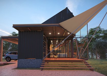 Container House | Lumion 9 - 3d visualization by Thilina Liyanage