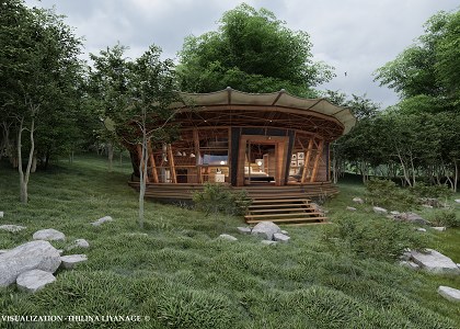 Holiday Cabin | 3D model & visualization by Thilina Liyanage