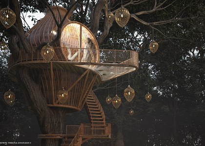 Treehouse | evening scene Design & Visualization by Thilina Liyanage