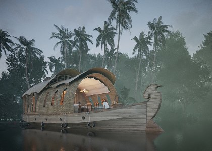 Kerala Houseboat | Design & Visualization by Thilina Liyanage