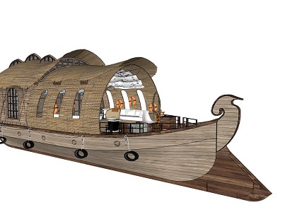 house boat 3d tour