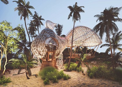 Beach bar | Goldfish Concept beach bar Design  by Thilina Liyana