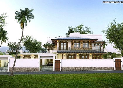 Renovated House & Visopt | View from main Road - vray render by Thilina Liyanage