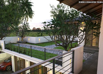 Renovated House & Visopt | Roof Garden - vray render by Thilina Liyanage