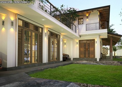 Renovated House & Visopt | Front Garden - vray render by Thilina Liyanage