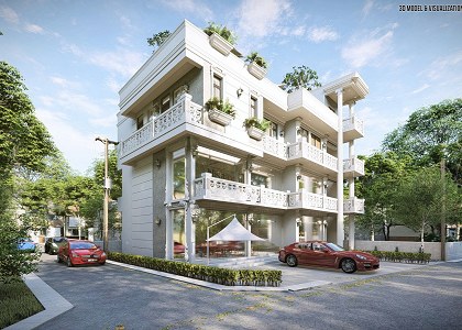 3D Models   -  HOUSES - VILLAS - Commercial-Residential Building