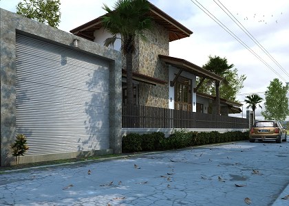 SINGLE FAMILY HOUSE & Visopt | vray render by Thilina Liyanage