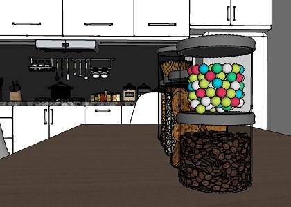 WHITE KITCHEN & VISOPT | exported from SketchUp