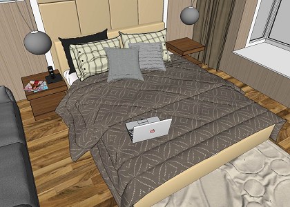 ELEGANT BEDROOM & VRAY VISOPT | Elegant Bedroom by Ricksen Construction sketchup screenshot