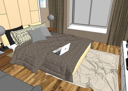 ELEGANT BEDROOM & VRAY VISOPT | Elegant Bedroom by Ricksen Construction sketchup screenshot