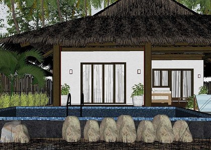 Bungalow Resort | sketchup view 2