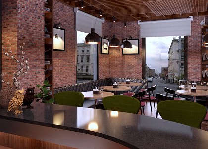 Coffee shop in Azazga hotel | vray render by Maan Ala Aldeen view 4