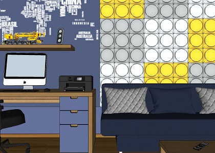 BOY'S ROOM & VRAY VISOPT | sketchUp wiev 1