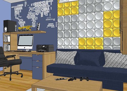 BOY'S ROOM & VRAY VISOPT | boy's room sketchUp wiev 2