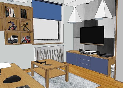 BOY'S ROOM & VRAY VISOPT | boy's room sketchUp wiev 3