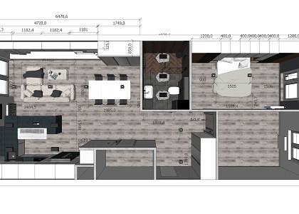 Apartment in Wroclaw | sketchup view