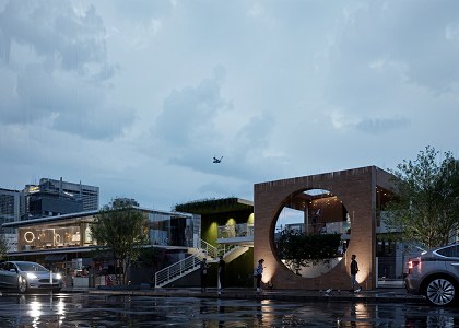 Public Restaurant and Bar and Library : A Modern Cityscape | Modeling and Visualization by Gourav Dei