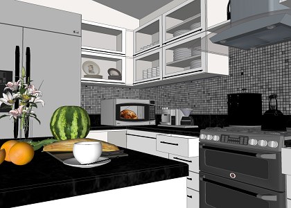 COOKING AREA | sketchup view