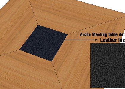 Square Meeting Table | Arche line Meeting Table sketchup detail