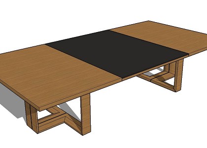 CONFERENCE TABLE 320 X 160 | SketchUp 3D model Conference table cm 320 x 160