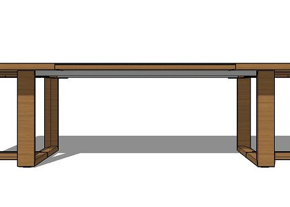 CONFERENCE TABLE 320 X 160 | SketchUp 3D model Conference table cm 320 x 160 front view