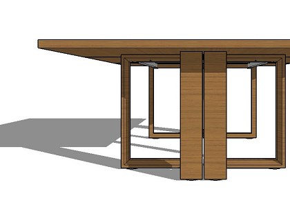 CONFERENCE TABLE 320 X 160 | SketchUp 3D model Conference table cm 320 x 160 - side view