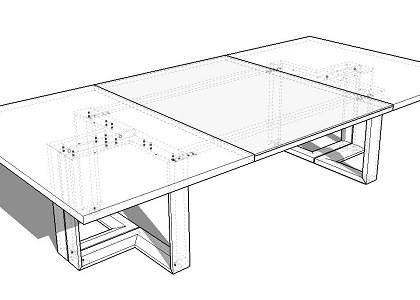 CONFERENCE TABLE 320 X 160 | SketchUp 3D model Conference table cm 320 x 160