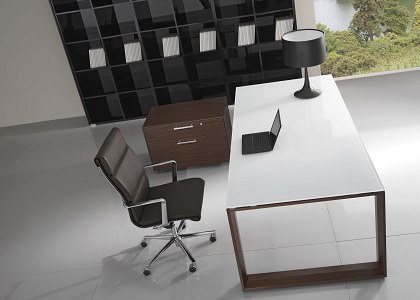 EXECUTIVE DESK CRYSTAL TOP