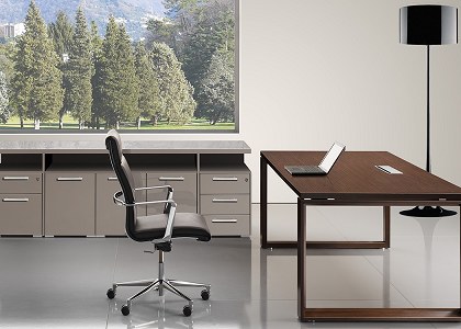 3D Models   -  OFFICE FURNITURE - WOOD EXECUTIVE DESK