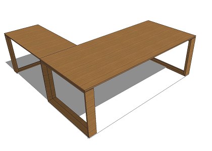 WOOD EXECUTIVE DESK | SketchUp 3D model  Arche WOOD EXECUTIVE DESK