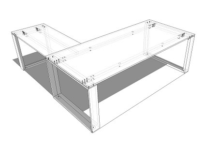 WOOD EXECUTIVE DESK | SketchUp 3D model  Arche WOOD EXECUTIVE DESK