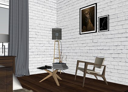 STYLE BEDROOM RETRO & VISOPT | sketchup view