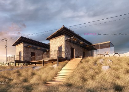 3D Models   -  HOUSES - VILLAS - Exterior evening