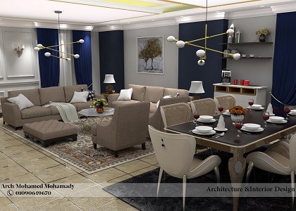 3D Models   -  LIVING ROOM - Neo Classic Recption