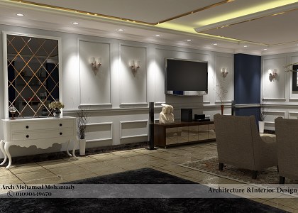 Neo Classic Recption | design & visualization by Mohamed Mohamedy