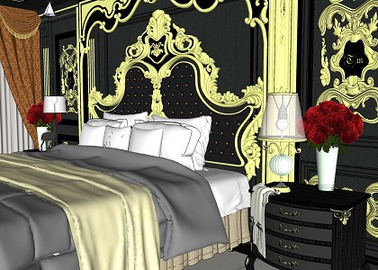 LUXURY BEDROOM | sketchup view