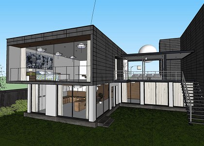 CONCRETE BLACK HOUSE | sketchup view