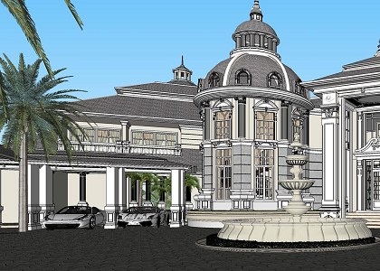 NEOCLASSICAL VILLA | sketchup view