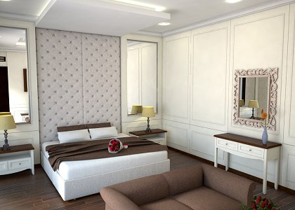 Art Deco Master Bedroom & Visopt | vray render by Viki Auliya