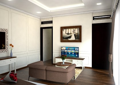 Art Deco Master Bedroom & Visopt | vray render by Viki Auliya