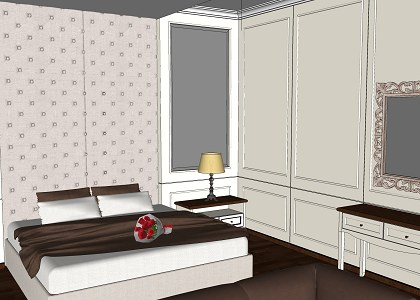 Art Deco Master Bedroom & Visopt | sketchup view 4 - 3d model  by Viki Auliya