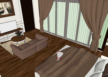 Art Deco Master Bedroom & Visopt | sketchup view 2 - 3d model  by Viki Auliya