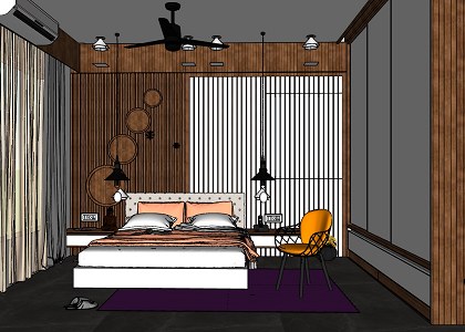 Masterbedroom & Visopt | artwork by Anand Raval